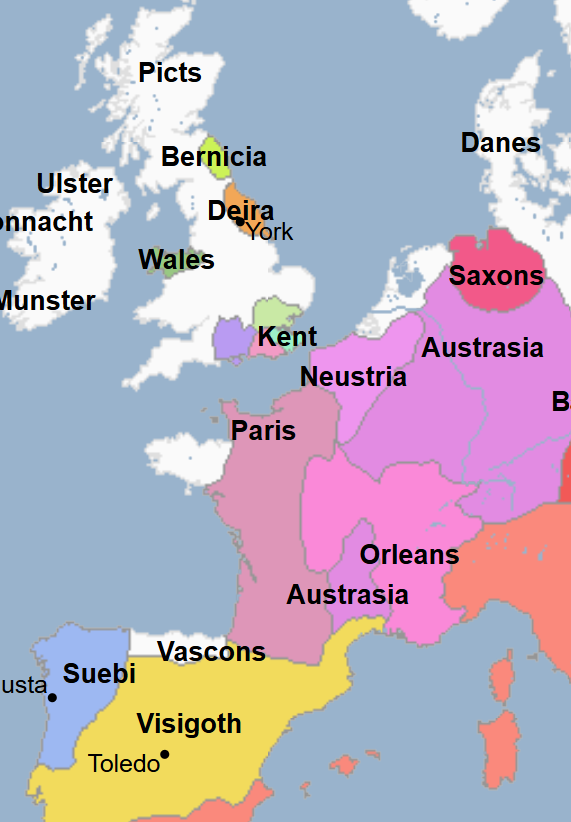 <ul><li><p>Merovingian King of the Franks at Paris </p></li><li><p>Son of Clothar </p></li></ul><p></p>