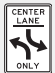 <p>left-turning vehicles in either direction. special signs and pavement marking arrows are used. this lane is not used for passing, merging into traffic or traveling</p>