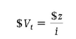 <p>Infinite period</p><p>Constant return & values</p>