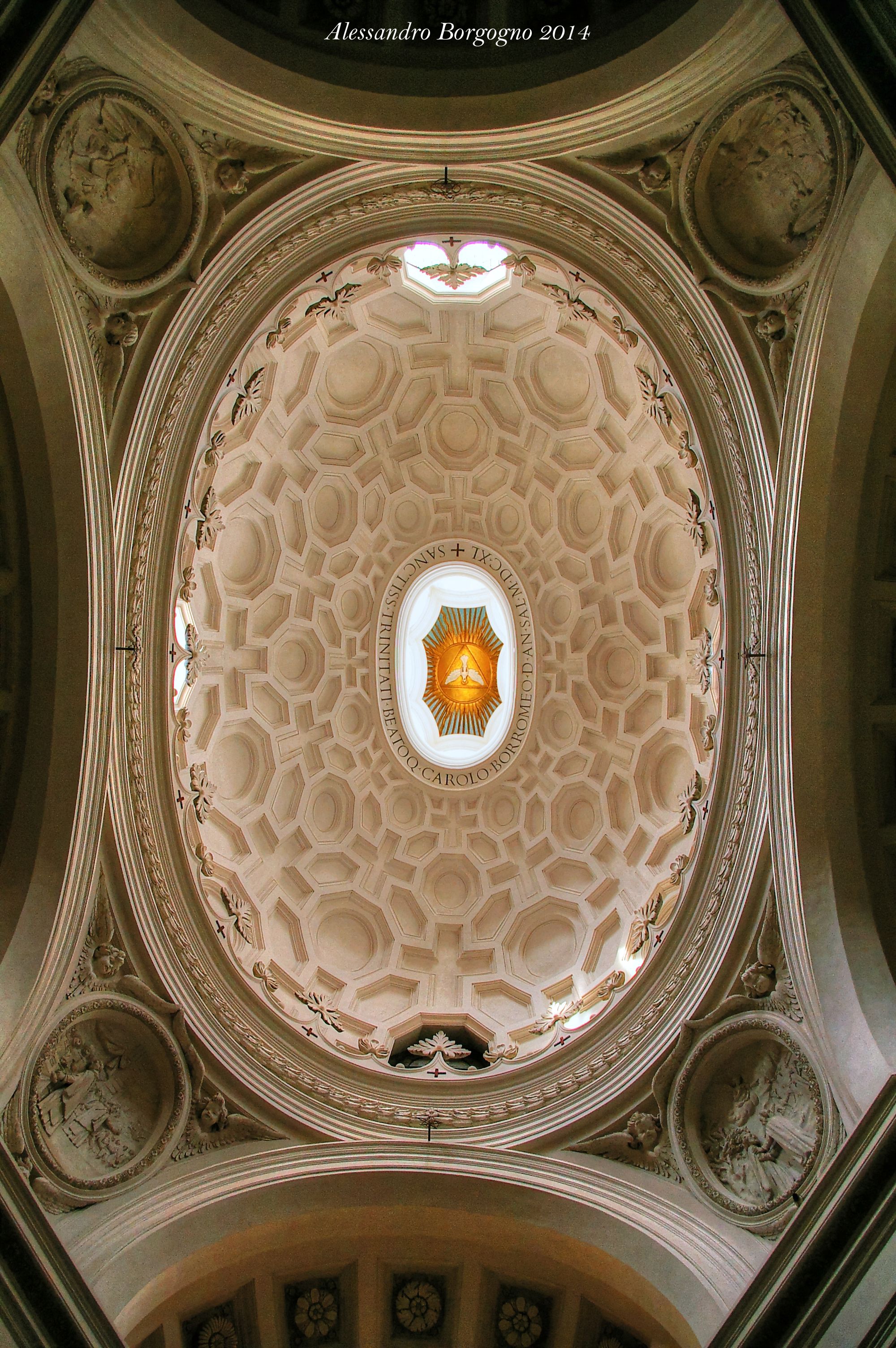 <p><span>Francesco Boromini - Chiesa di San Carlo alle Quattro Fontane</span></p><ul><li><p>church</p></li><li><p>commissioned in 1643</p></li><li><p>not completed until 1677</p></li><li><p>Rome, Italy. </p></li><li><p>ceiling and dome created between c. 1638-41</p></li><li><p>dome has illusionistic coffering</p></li></ul>