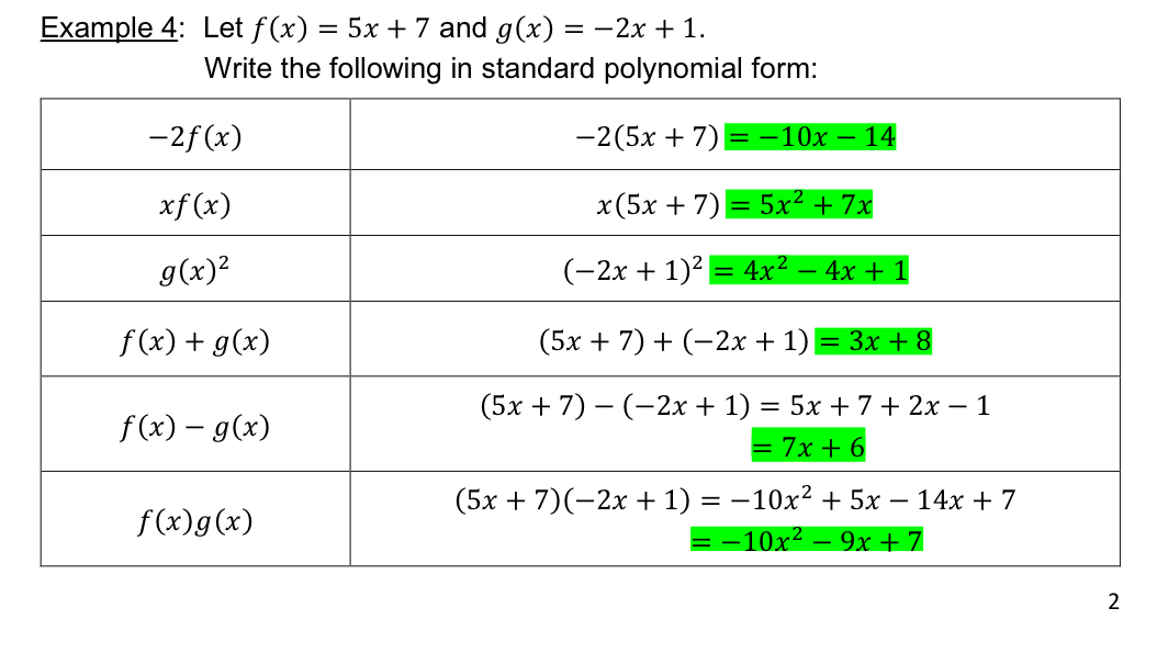 <p>Replace the function notation with the function definition.</p>