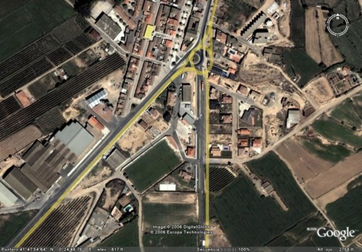 <p>A city, town, etc.</p>