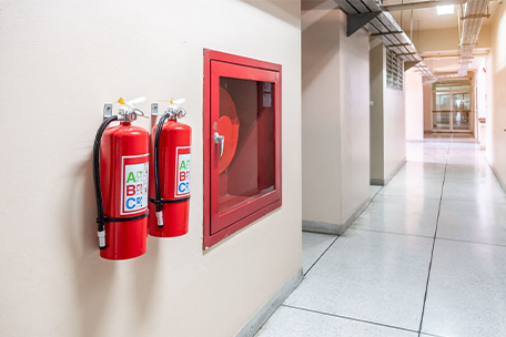 <p>Are fire safety measures like extinguishers, fire alarms, and sprinkler systems in functional condition?</p>