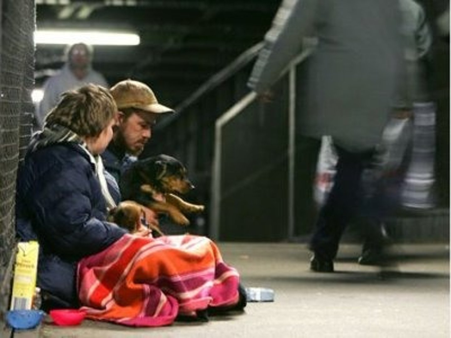 <p>homeless people</p>
