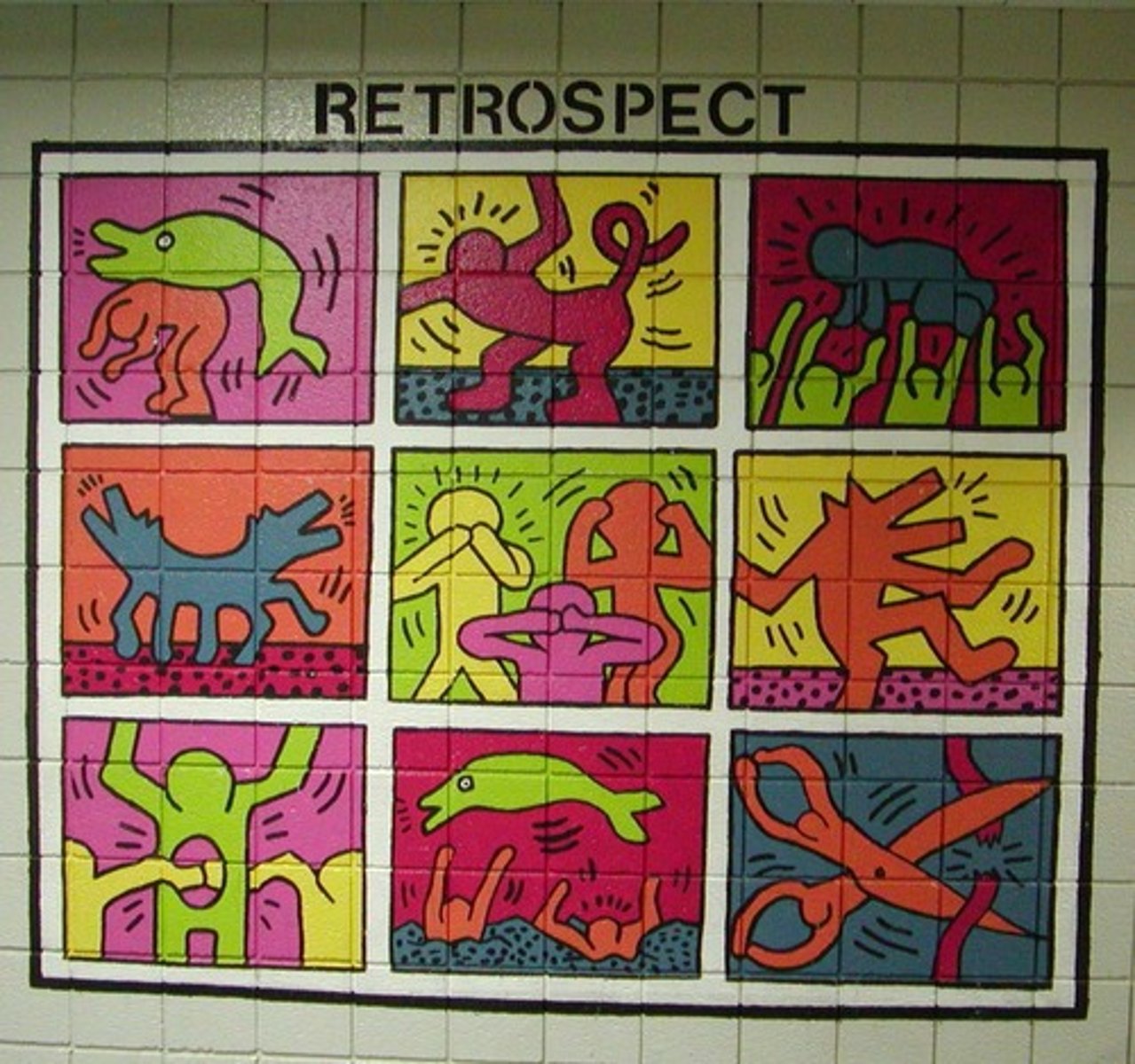 <p>-A collaboration of sorts occurred between NY SVA students and graffiti taggers in the East Village</p><p>-Some of their activities and alternative exhibitions caught public attention and before long the Fun Gallery was opened in the east village to promote graffiti-derived art</p><p>-This group graduated to showing in blue-chip galleries</p><p>-Artists best equipped to ride the wave of popularity and success were SVA students like Keith Haring</p><p>-High art and popular culture, Not bound by the same rules of gallery artists.</p>