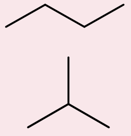 <p>shows a simplified organic formula by removing hydrogen</p>