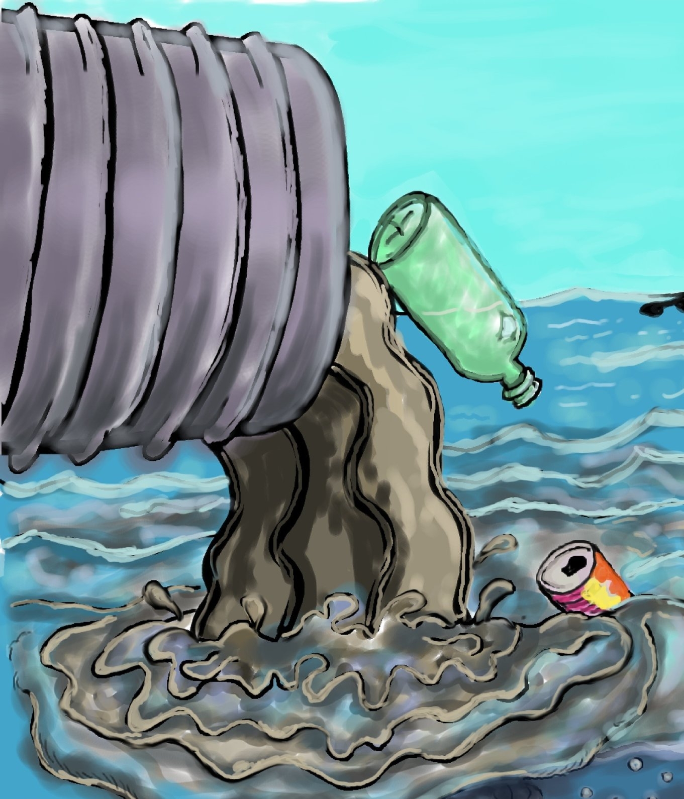 <p>When harmful substances are emitted directly into a body of water</p>
