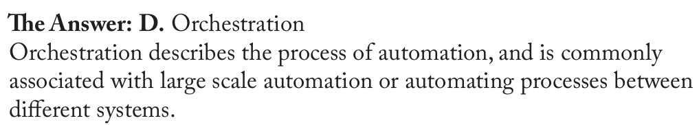 <p>Orchestration</p>