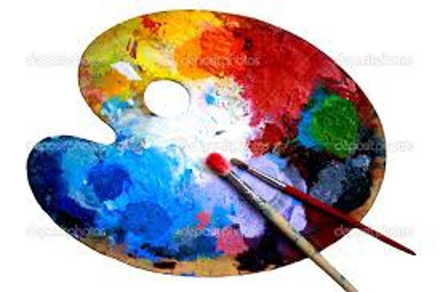 <p>Used to organized and mix colors for a painting.</p>