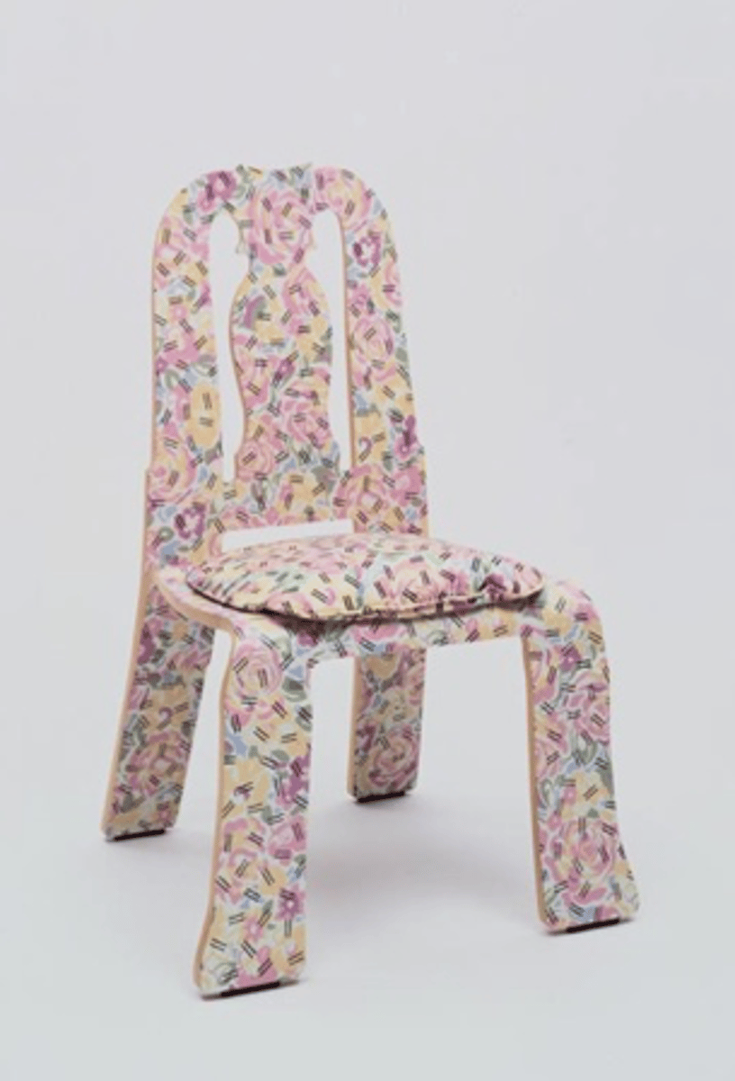 <p>Robert Venturi and Denise Scott Brown's Postmodern Queen Anne chair, developed in the 1980s.</p>