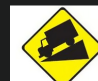 Warning sign: Steep decline ahead sign

\
