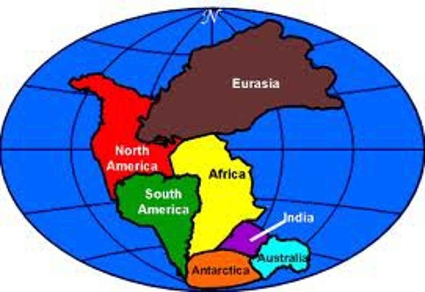 <p>1915- Alfred Wegener proposed that all present-day continents originally formed one landmass (Pangaea).</p>