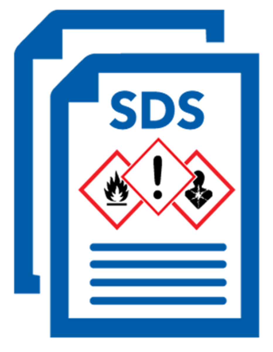 <p>a written statement with detailed information about a chemical or toxic substance, including potential hazards &amp; appropriate handling methods, provided by the product manufacturer</p>