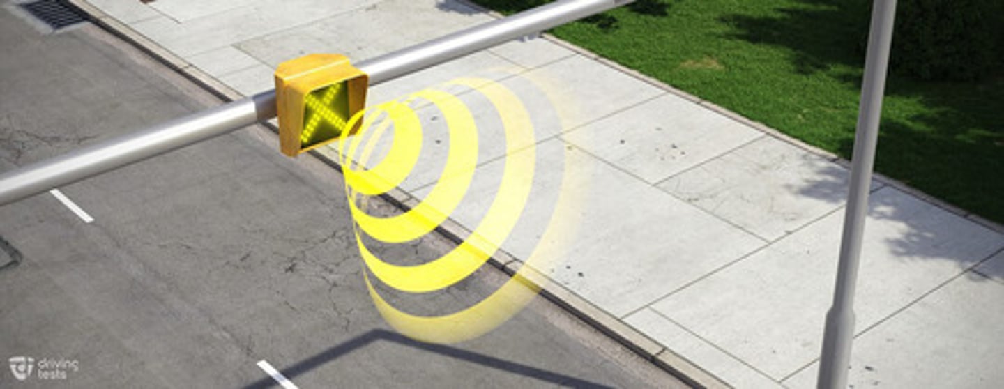 <p>This lane is only for making turns.</p><p>(Lane use control signals are special overhead signals indicating which lanes of a roadway may be used in different directions at various times. A flashing yellow "X" indicates that this lane can only be used to make turns. A steady yellow "X" warns that the lane is about to close in your direction, at which time the signal will change to a steady red "X.")</p>