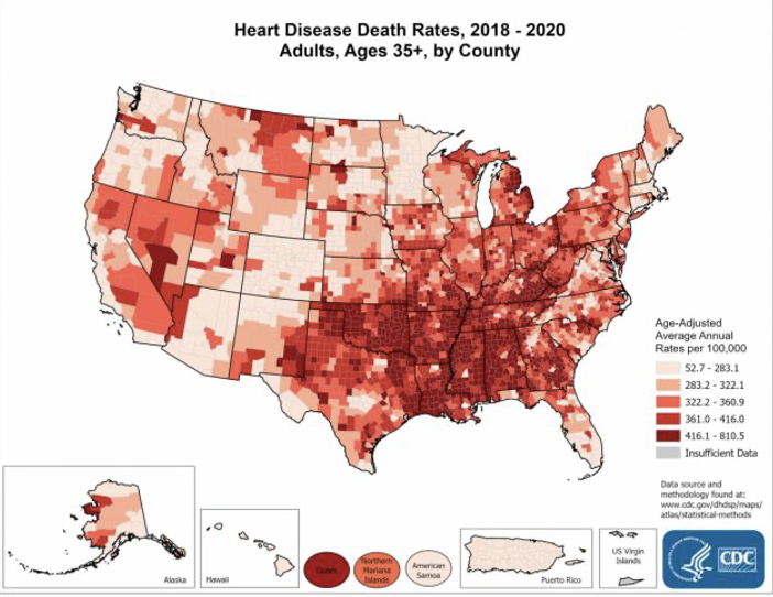 <p><strong>Per the CDC</strong>:</p><ul><li><p>Approximately 695,000 people died from cardiac disease in 2021 (1 in 5 deaths).</p></li><li><p>Over 800,000 people had heart attacks (1 attack every 40 seconds).</p></li><li><p>CAD cost in the U.S. is about $239.9 billion in healthcare costs, services, and lost wages.</p></li><li><p>About 1 in 5 (20%) of all heart attacks are “silent.”</p></li></ul><p></p>