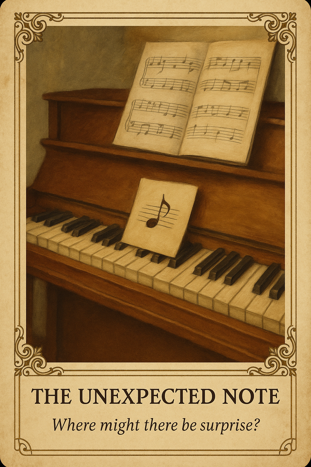 <p>Where might there be surprise?</p>