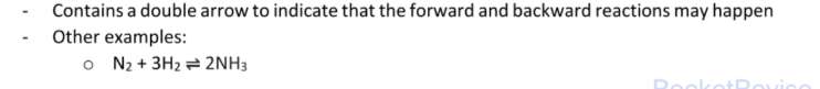 <p>A reaction in which products can be changed back to reactants by reversing the condition</p><p></p>