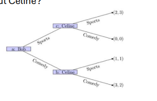 <p>based on the decision tree, what can we determine about celine?</p>
