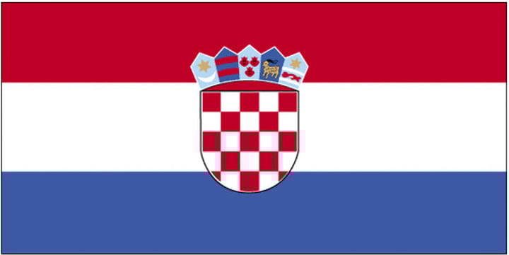<p>Combines the colors of the flags of the Kingdom of _______ (red and white), the Kingdom of Slavonia (blue and white), and partially of the Kingdom of Dalmatia (blue and yellow).</p><p>Shield = the red and white checkerboard of the country.</p><p>Crown consisting of shields of its various regions, the historical arms of _______, Dubrovnik, Dalmatia, Istria, and Slavonia.</p>