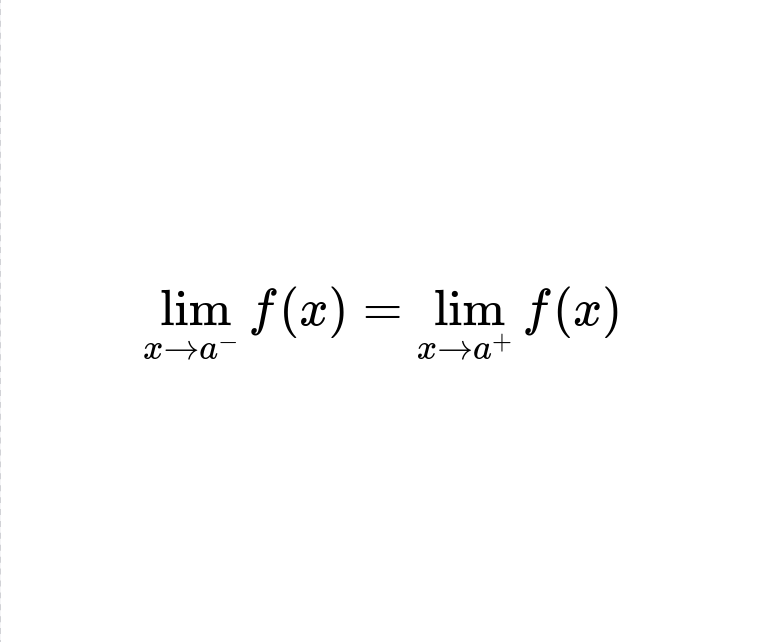 <p>If the limit is the same from both the left and right.</p>
