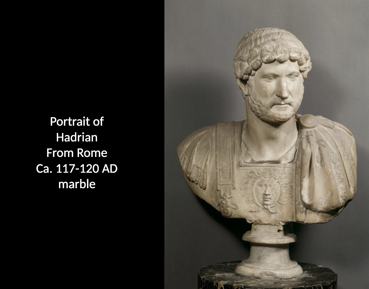 <p>Portrait of Hadrian </p>