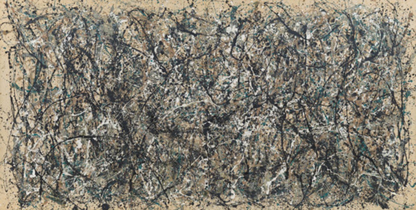 <p>Jackson Pollock ; dripping, traitement "all-over"</p>