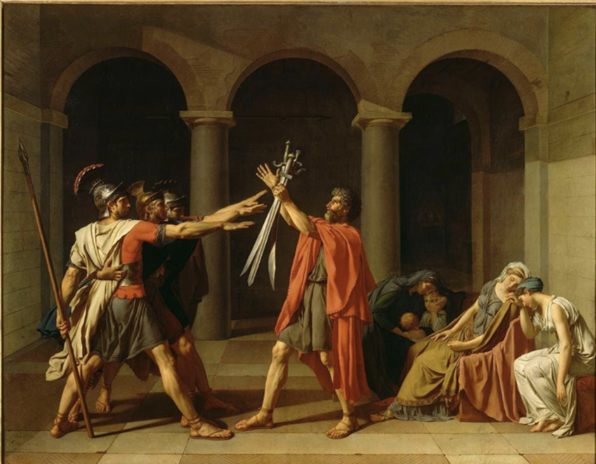 <p>The Oath of the Horatii (material)</p>