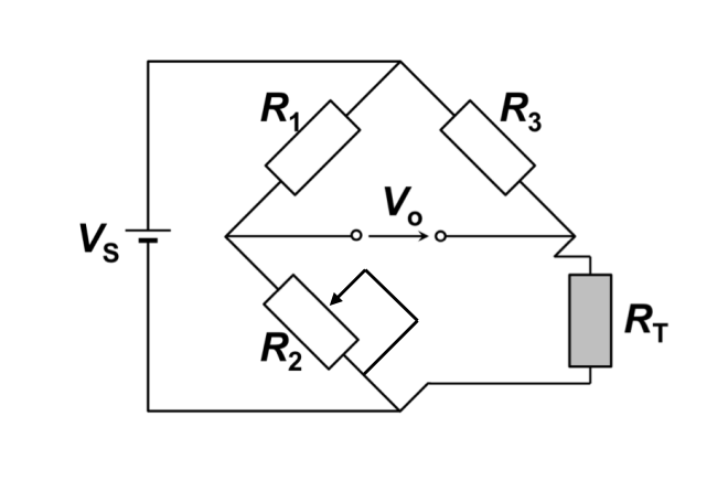 <p>How to determine temperature by varying R2</p>