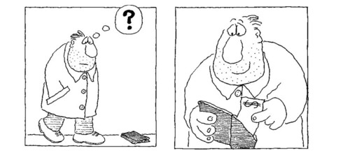 to find or meet (something or someone) by chance