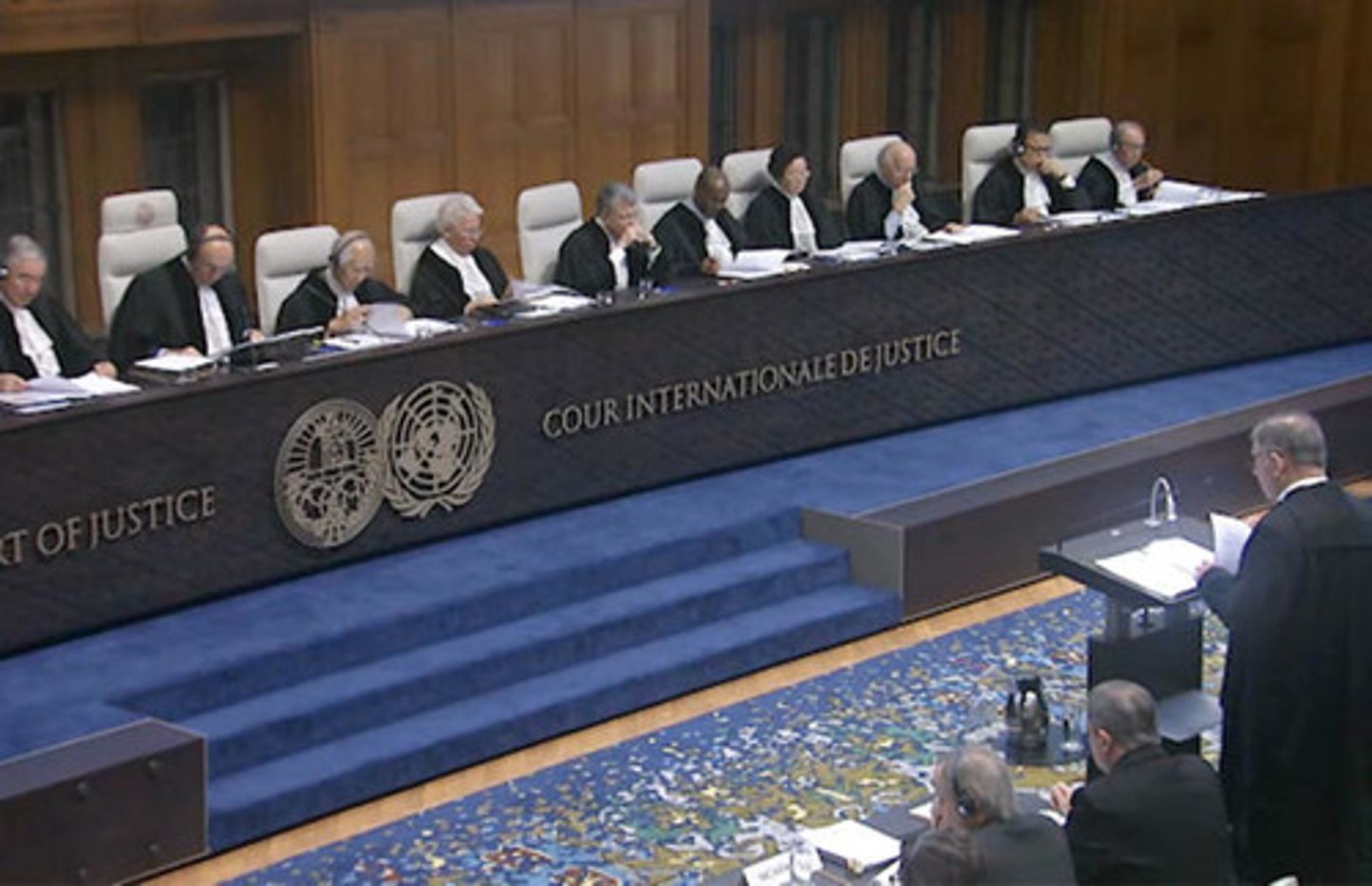 <p>a court established to settle disputes between members of the United Nations (established in 1946 and located in the Hague, Netherlands)</p>