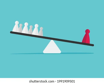 <p>desequilibrio, falta de distribución igual</p>