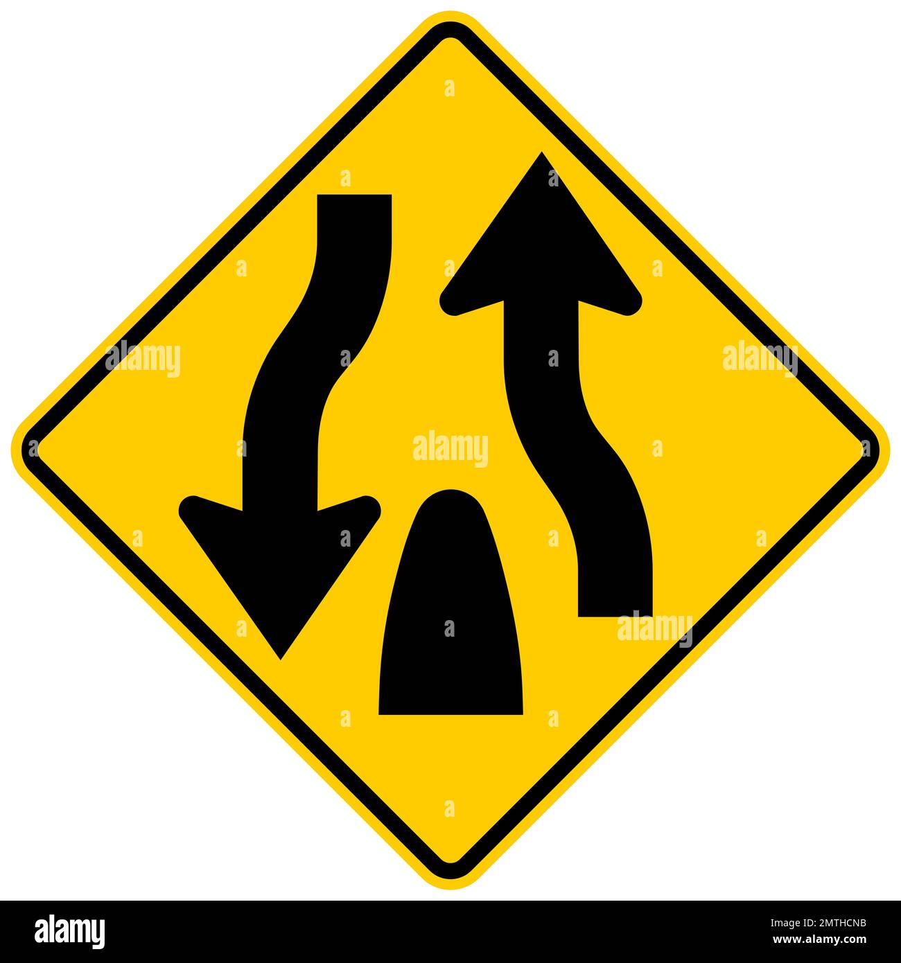 <p>Divided Highway Ends </p>