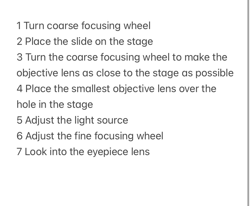 <p>Put the steps in the right order</p>