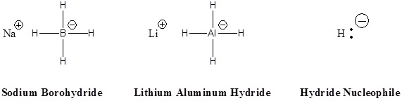 <p>Ketone → secondary alcohol</p><p>Aldehyde → primary alcohol</p><p>solvents for NaBH4: CH3OH, H3O+,</p><p>solvents for LiAlH4: H3O+, H2O</p>