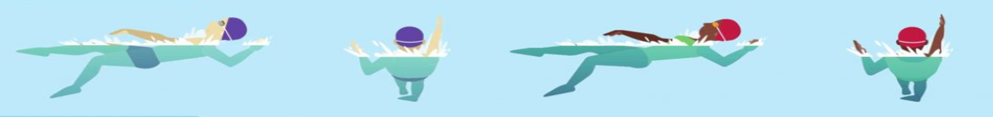 <p>- arms move alternately, one pulls underwater from overhead to hip, while the other recovers above water from hip to overhead.</p><p>- known for having the swimmer’s face out of the water for most of the time</p>