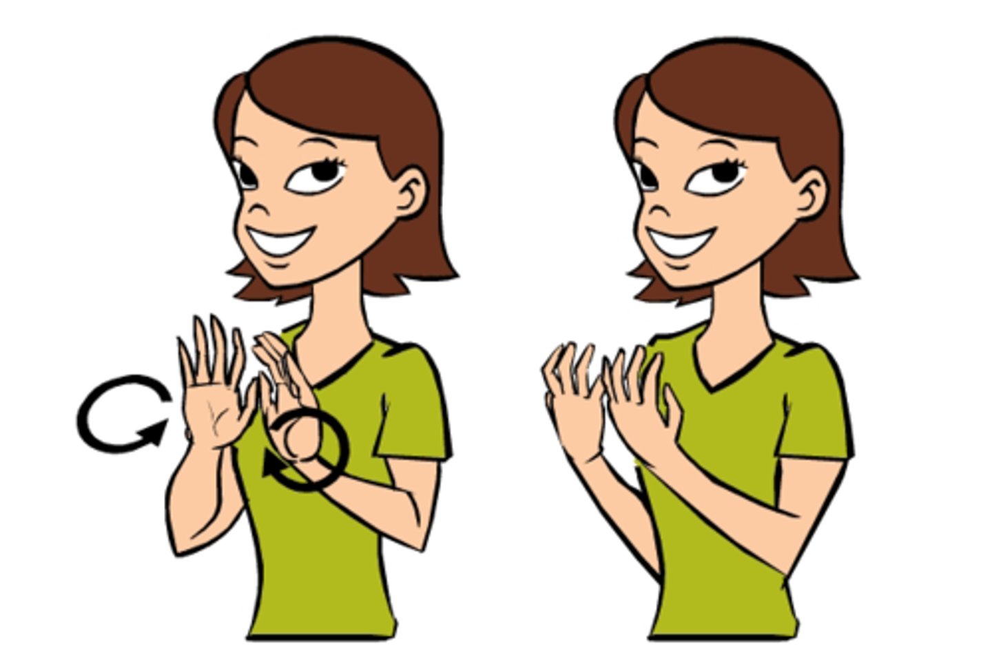 <p>Signed by taking both your hands open, and starting with your thumbs and index fingers touching make a circle in the air, ending with your pinkies touching. You can remember the sign, because it looks like you are circling a whole group of people.</p>