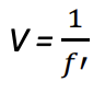 <p>OF = OF’ </p><p>Est exprimée en mètre. </p><p>Vergence (V) exprimé en dioptre et est calculé avec </p><p></p>