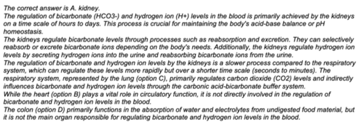 <p>A. kidney</p>