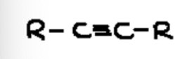 <p>Contains a carbon-carbon triple bond (𝐶≡𝐶)</p>