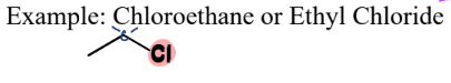 <p>A Halogen-Substituted Hydrocarbon Derivative</p><p>= contain a <mark data-color="red">halide</mark> connected to a saturated hydrocarbon</p>