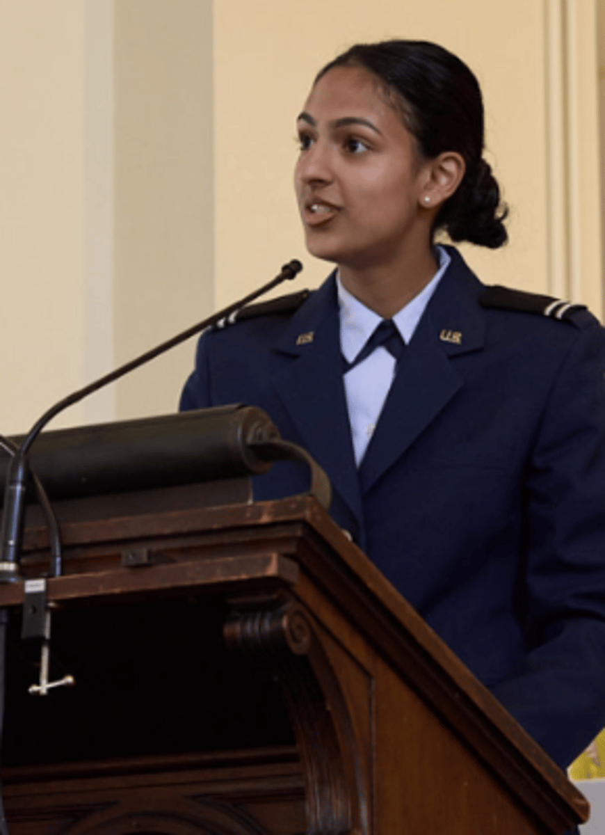 <p>Cadet Major Esha Jain</p>