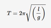 <p>The only factors that affect the time period of the pendulum are the length of the pendulum and the gravity. Time period is independent of mass and amplitude(for smaller angles)</p><ul><li><p>l = length of pendulum (m)</p></li><li><p>g = gravitational force (m*s^-2)</p></li></ul><p></p>