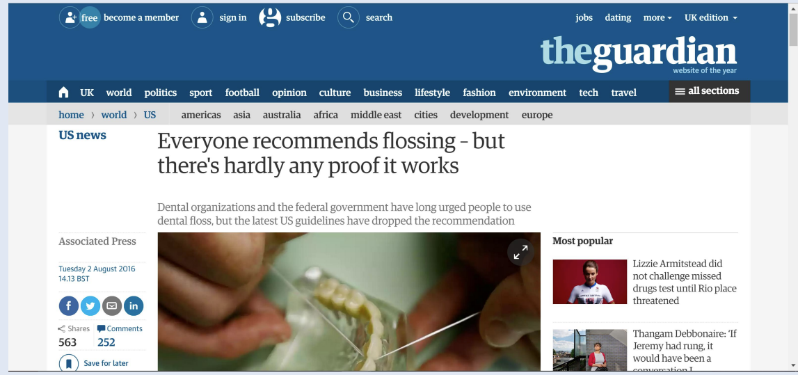 <ul><li><p>yes! - though there was some contrasting literature&nbsp;</p></li><li><p>Evidence supports the use of interdental brushes for cleaning between the teeth <strong>where there is space to do so</strong> – particularly in areas of <strong>periodontal tissue loss </strong>caused by <strong>periodontitis</strong></p></li><li><p>Therefore, floss is <strong>not a waste of time </strong>– it is a viable alternative to <strong>interdental brushing</strong> <em>where appropriate → eg</em><strong><em><u> tight contacts</u></em></strong><em> </em></p></li><li><p>difficult to investigate - needs very long term studies → perio is a chronic long term disease </p></li></ul><p></p>