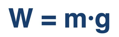 <p>The weight of an object = the mass of the object * the acceleration due to gravity.</p>