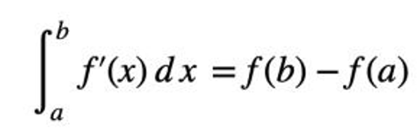 <p>the integral of a rate of change is the total change</p>