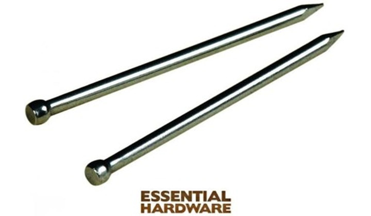 <p>-Small finishing nail</p><p>-Used for detail work such as attaching molding or trim.</p>