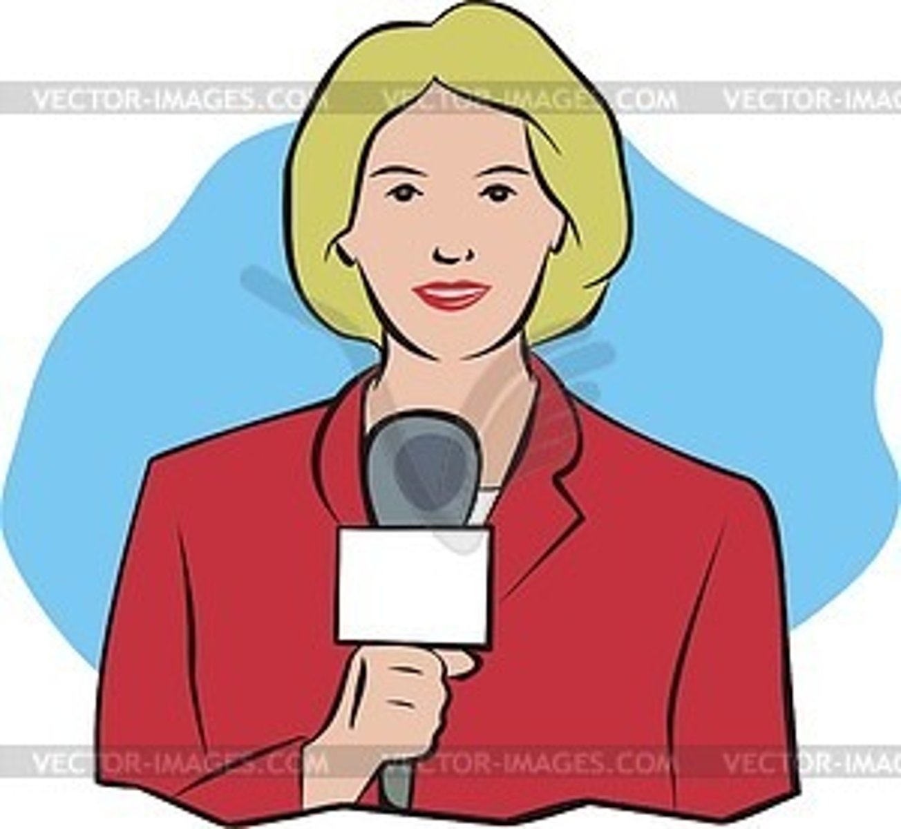 <p>female journalist</p>