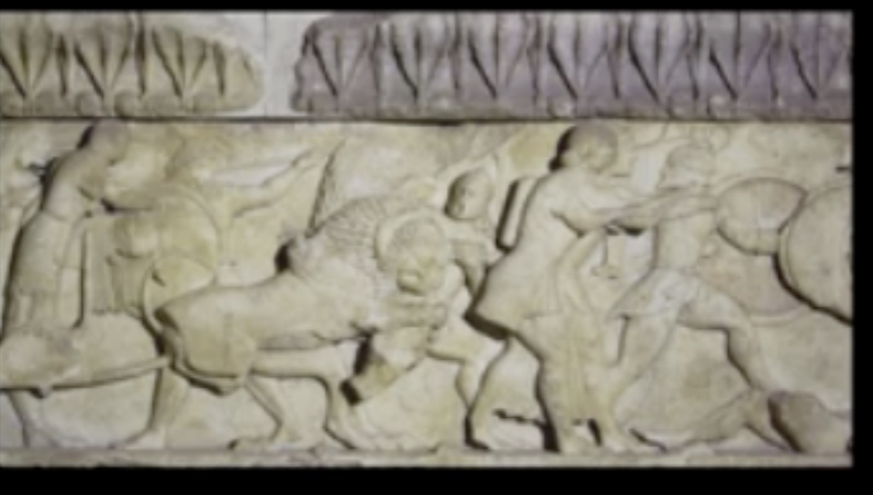 <p>Battle between the gods and the giants</p>