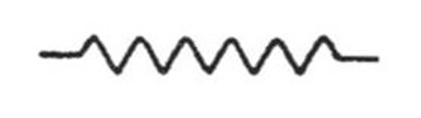 <p>An electrical device that resists the flow of electrical current</p>