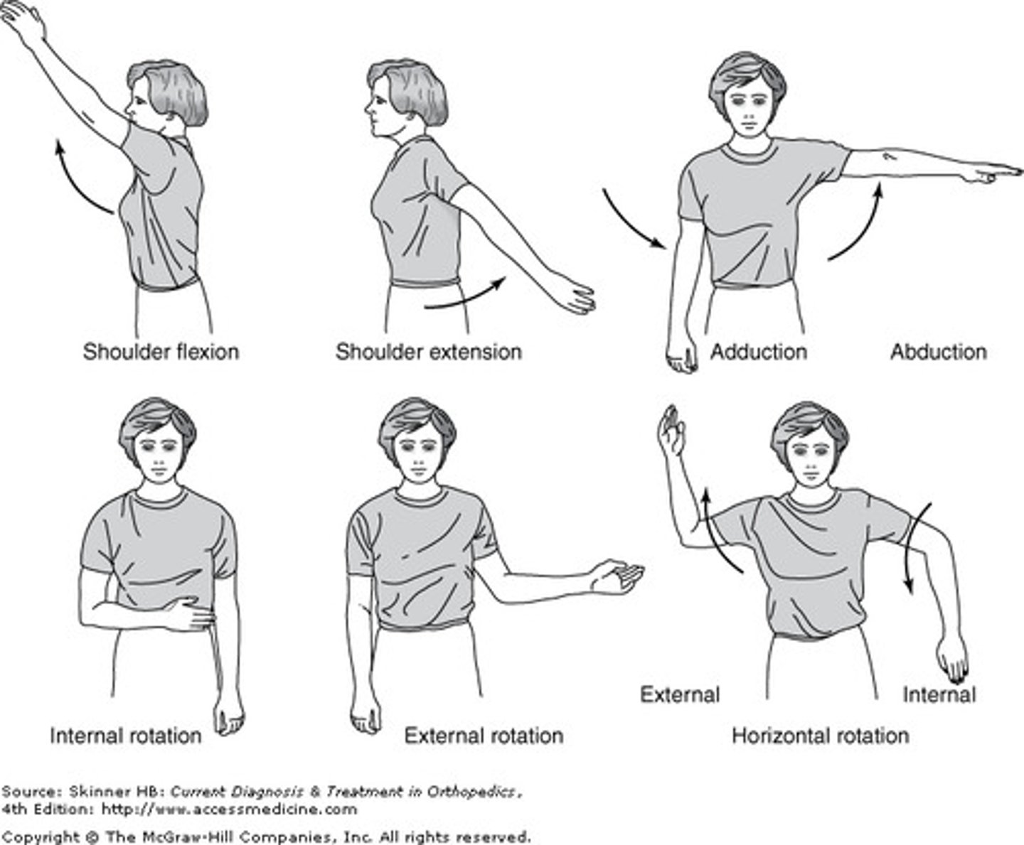 <p>Active AROM</p><p>•Assess first</p><p>•Can they move it?</p><p>⚬Quantity/Quality</p><p>⚬Compensatory patterns?</p><p>Should be tested before PROM unless contraindicated</p><p>•Patient moves body through ROM</p><p>•Bilateral (Uninjured side first)</p><p>•Observe for Regional Interdependence</p><p>measurements</p><p>Subjective: Normal, WNL, or limited compared bilaterally</p><p>Objective: Goniometric measurement</p><p>What can cause abnormal AROM?</p><p>Pain</p><p>Muscle weakness</p><p>Spasm</p><p>Paralysis</p><p>Tight / shortened muscles</p><p>Joint injury</p><p>Limited neuromuscular control</p><p>Painful Arc- Represents compression, impingement or abrasion of the underlying tissues</p>